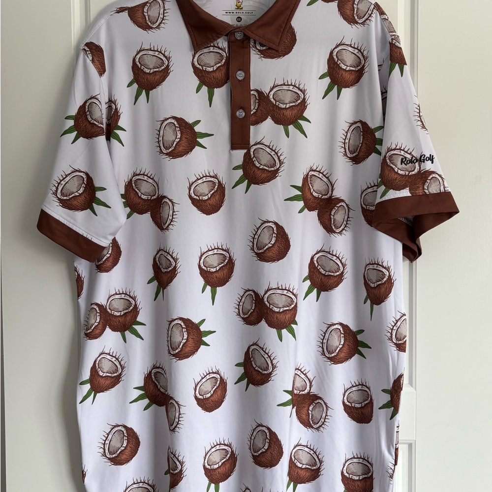 Coconut Print Polo Shirt